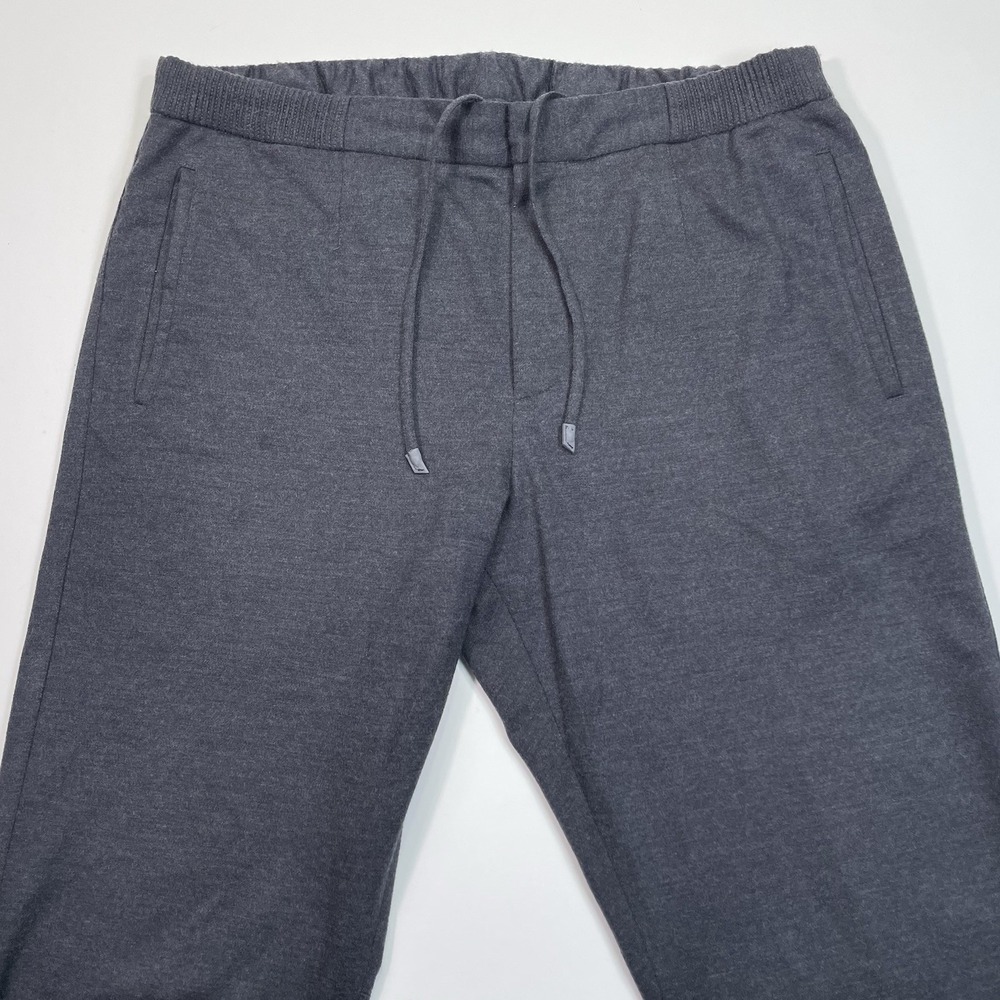 Ermenegildo Zegna Jerseywear Trousers Mens 54 Grey Wool Jogger 36x28